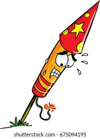 Cartoon firework about to go off