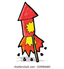 cartoon firework rocket