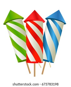 Cartoon fireworks