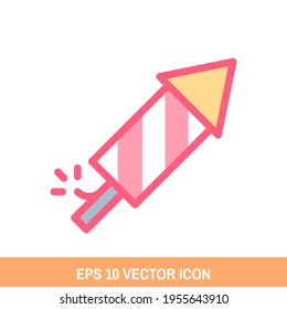 Cartoon Fireworks icon vector design. Carnival symbol for your website design, logo, app, UI. Eps10 vector illustration.