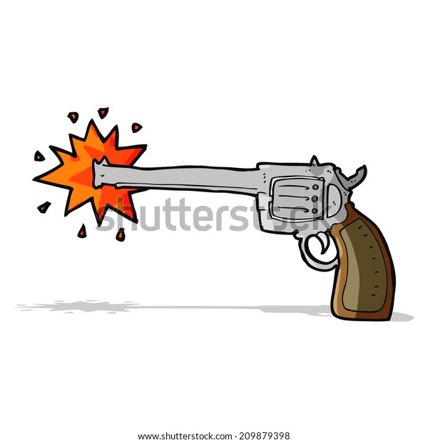 Cartoon Firing Gun Stock Vector (Royalty Free) 209879398