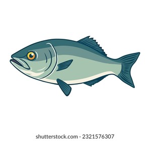Cartoon fish animal sea life aquatic icon icon isolated