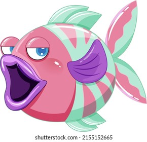 Cartoon Fish With Big Lips Illustration