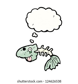 cartoon fish bones