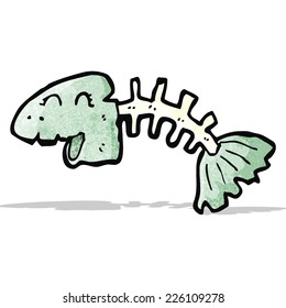 huesos de peces de dibujos animados