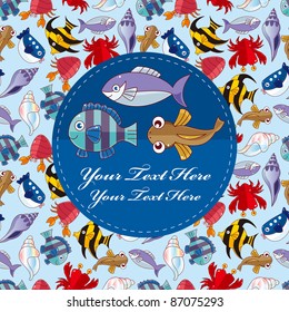 cartoon fish card