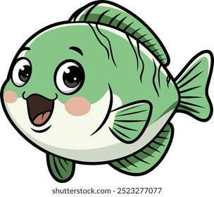 Cartoon Fish Clipart Vector archivo