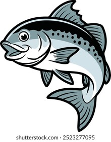 Arquivo Vetor Clipart de Peixe de Desenho Animado