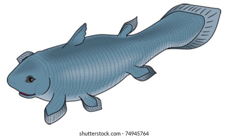 Cartoon Fish Coelacanth