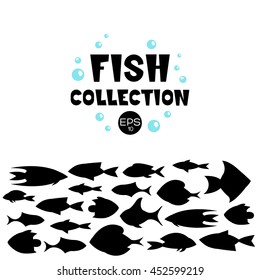 Cartoon fish collection background