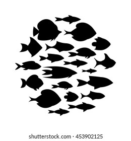 Cartoon fish collection background