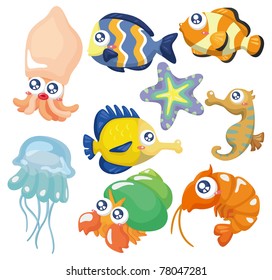 cartoon fish collection ,icon set