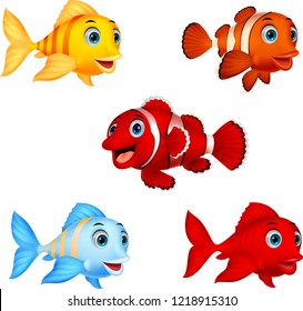 cartoon fish collection set