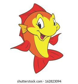 Cartoon fish for design element