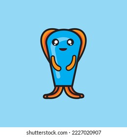 cartoon fish doodle illustration vector.