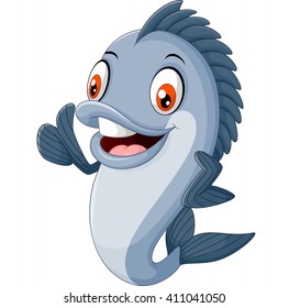 cartoon fish giving thumb up