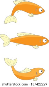 Cartoon fish isolated on white background (vector)