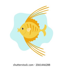Cartoon fish, sea animal icon.Vector image