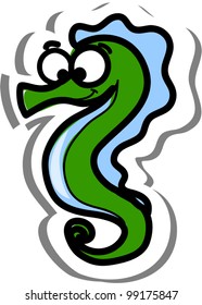  Cartoon  fish, sea horse