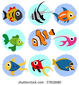 cartoon fish set