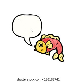 peces caricatura con burbuja de habla