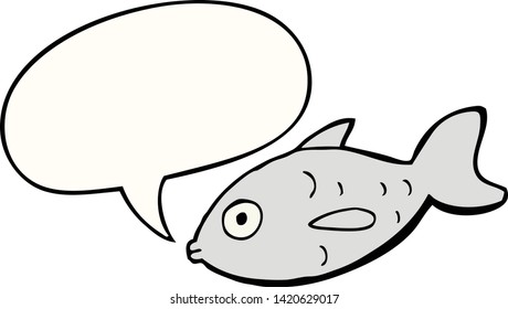 peces caricatura con burbuja de habla