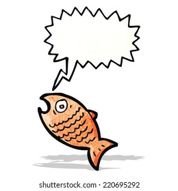 peces caricatura con burbuja de habla