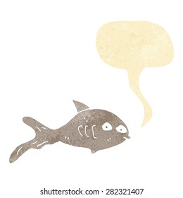 cartoon fish with speech bubble
