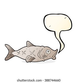 Cartoon-Fisch mit Sprachblase
