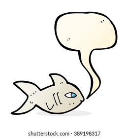 peces caricatura con burbuja de habla