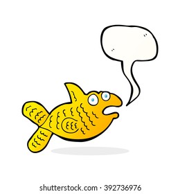 peces caricatura con burbuja de habla