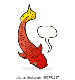 cartoon fish with speech bubble
