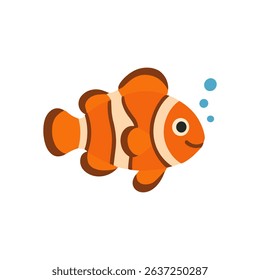 A cartoon fish swims by illustration design element