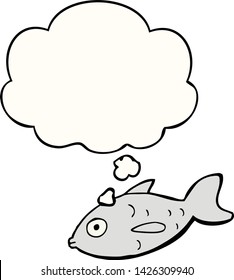 cartoon fish with thought bubble