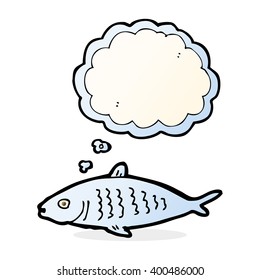 cartoon fish with thought bubble