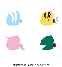 Cartoon, Fish, Unicorn fish, Thunder fish, Zombie fish