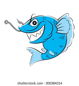 cartoon fish, vector