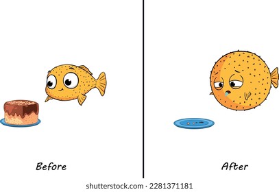Cartoon fish Vector, Fish Funny Illustrations
