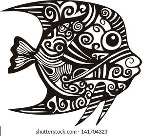 Cartoon fish. Vector illustration.