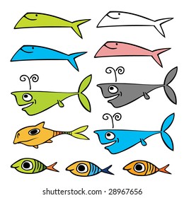 cartoon fish vector illustration