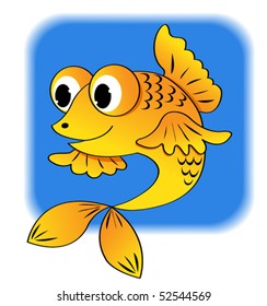 Cartoon fish. Vector illustration.