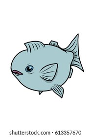 Cartoon fish. Vector illustration