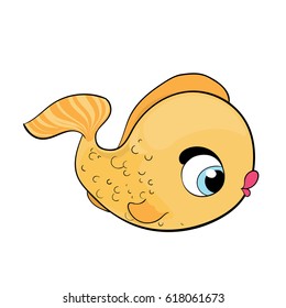Cartoon fish. Vector illustration