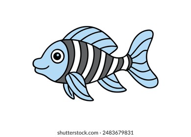 Cartoon Fish vector image illustration.