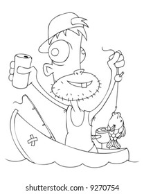 Funny Fishing Cartoon Images, Stock Photos & Vectors | Shutterstock