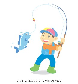 Cartoon fishing
