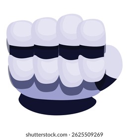 Cartoon fist clenching, showing concept of anger, boxing or fight