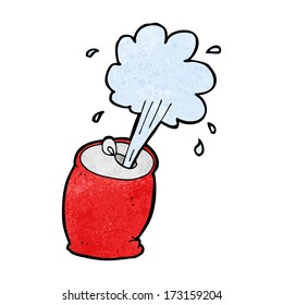 cartoon fizzing soda can