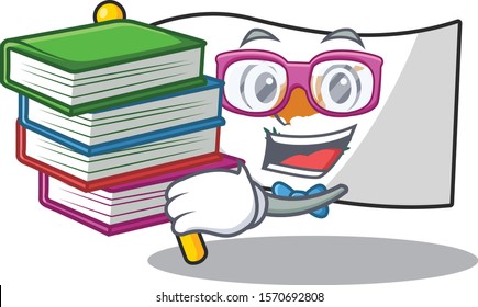 Cartoon flag cyprus isolated in character student bring book