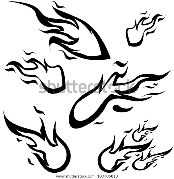 Cartoon Flame Stock Vector (Royalty Free) 109706813